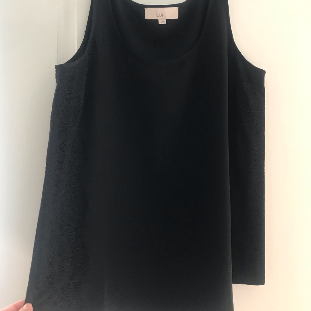 LOFT Black Lace Tank Top